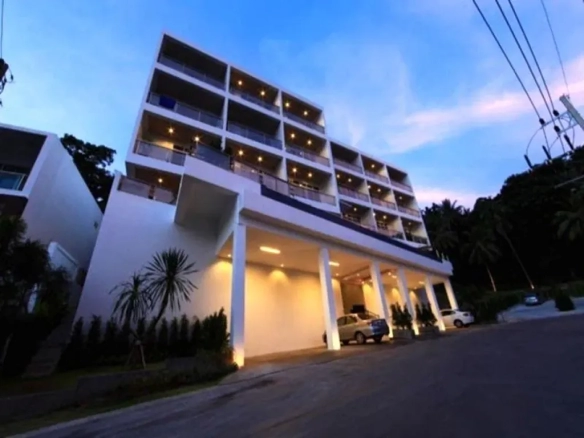 Main entrance and exterior view of boutique hotel
