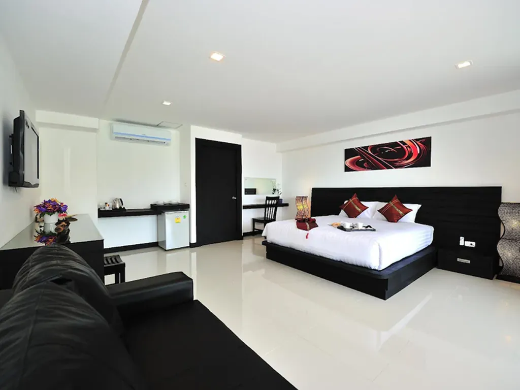 Deluxe bedroom in boutique hotel