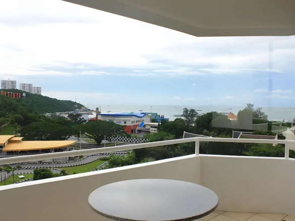 Open terrace balcony with city view