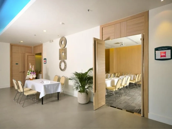 Interior view of guest room in city hotel