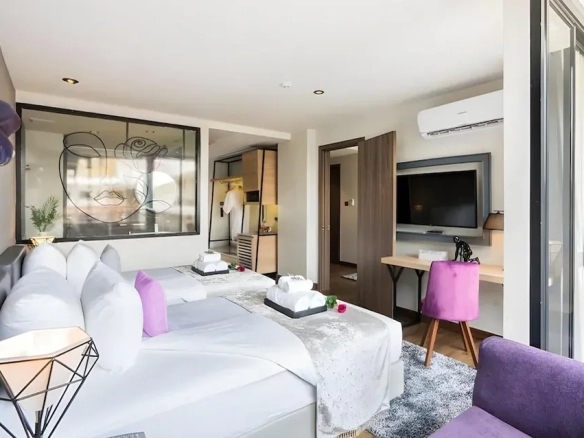 Modern guest room interior in North Pattaya boutique hotel