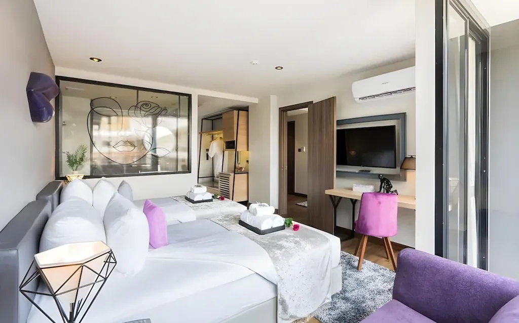 Modern guest room interior in North Pattaya boutique hotel