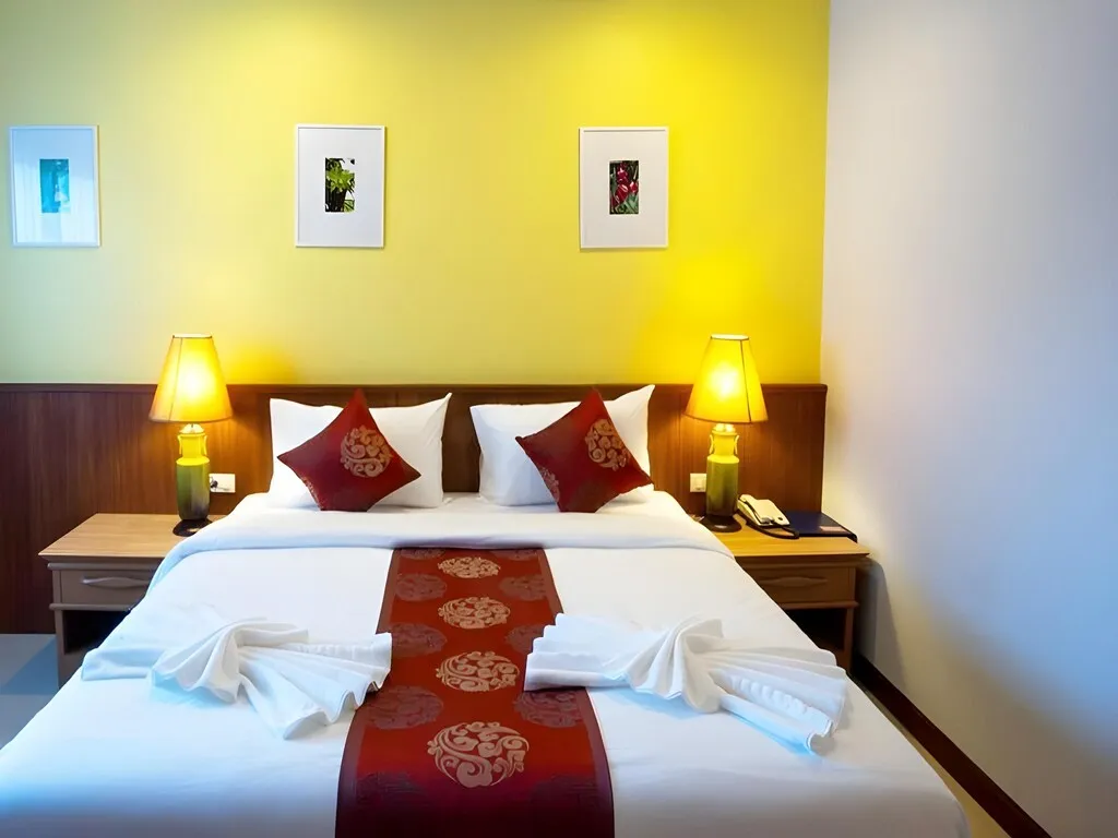 Standard guest room with double bed at The Ninth Pattaya Hotel Pattaya