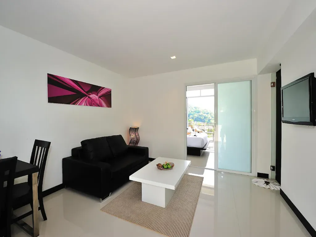 Guest room with living space