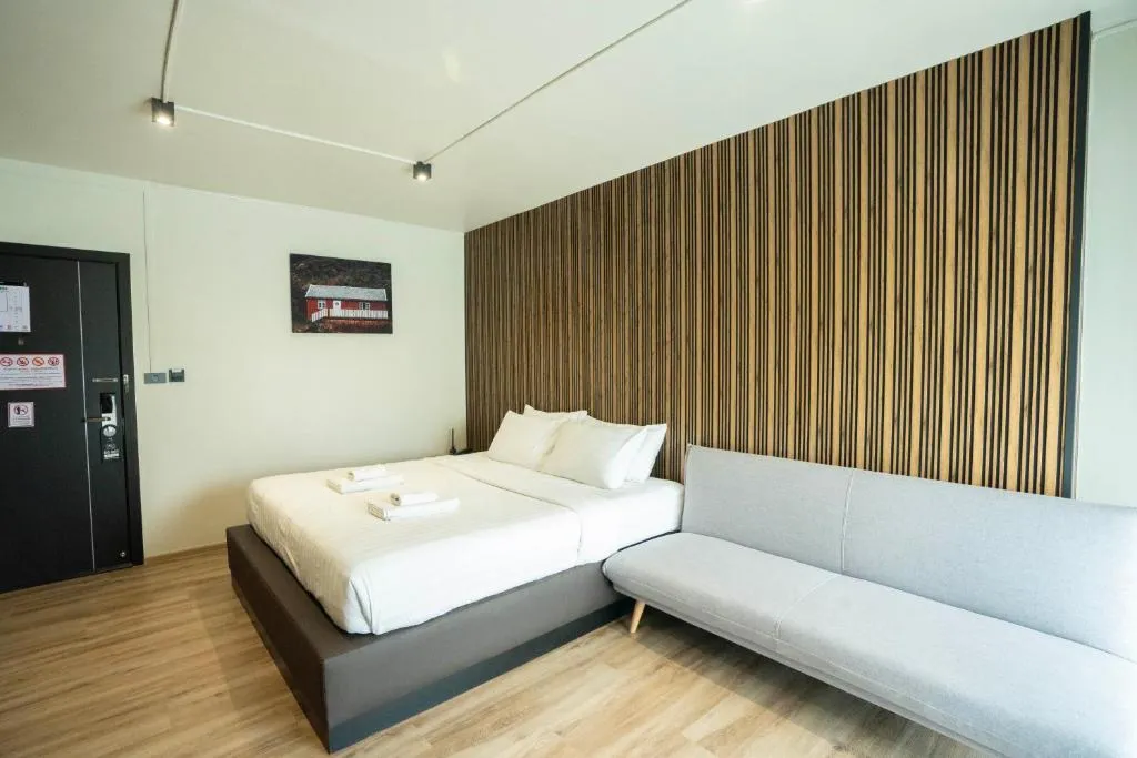 Hotel guest room with working desk