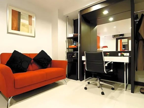 Hotel room showcasing potential for repositioning upgrade