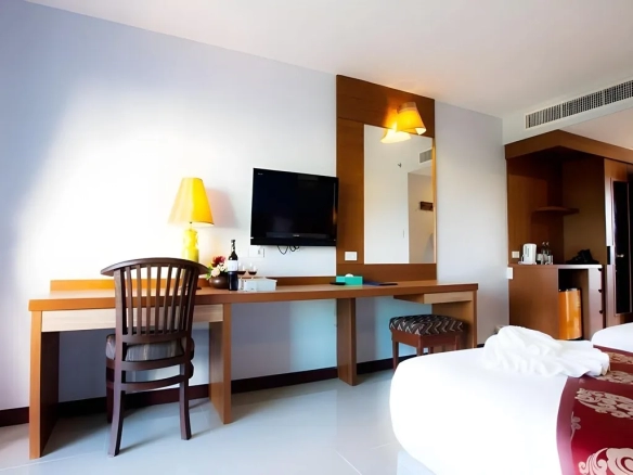 Guest room with working desk at The Ninth Pattaya Hotel Pattaya