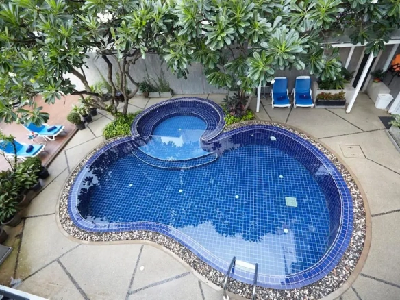 Hotel leisure pool area for guest relaxation