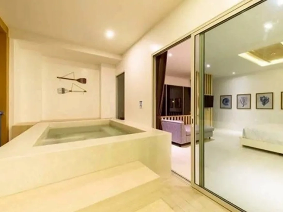 Modern bathroom with walk-in shower