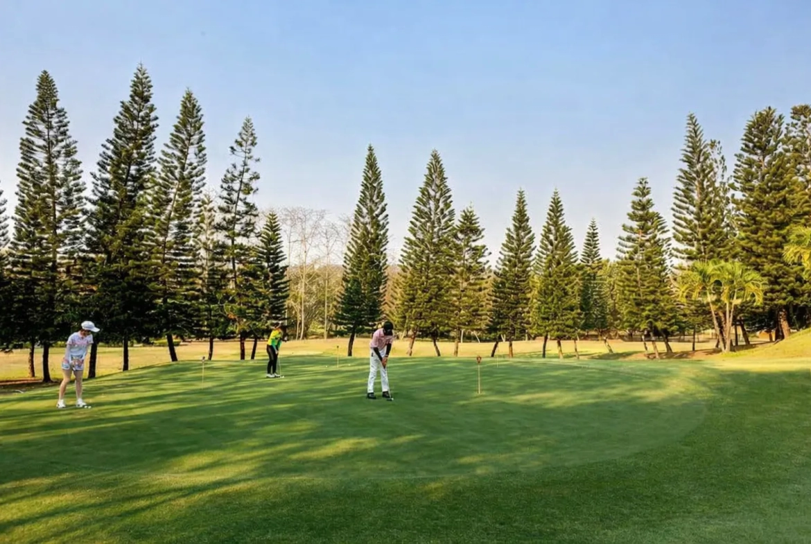 Golf course landscape with large land holding in Chiang Mai