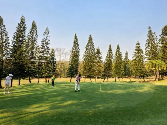 Golf course landscape with large land holding in Chiang Mai