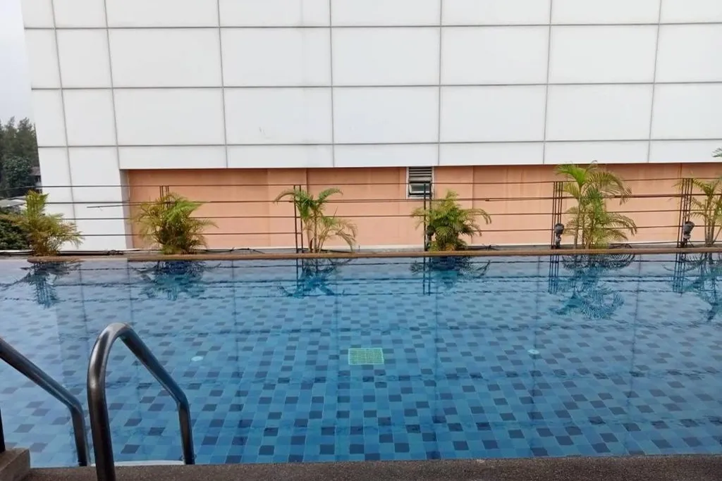 Rooftop swimming pool at Patra hotel