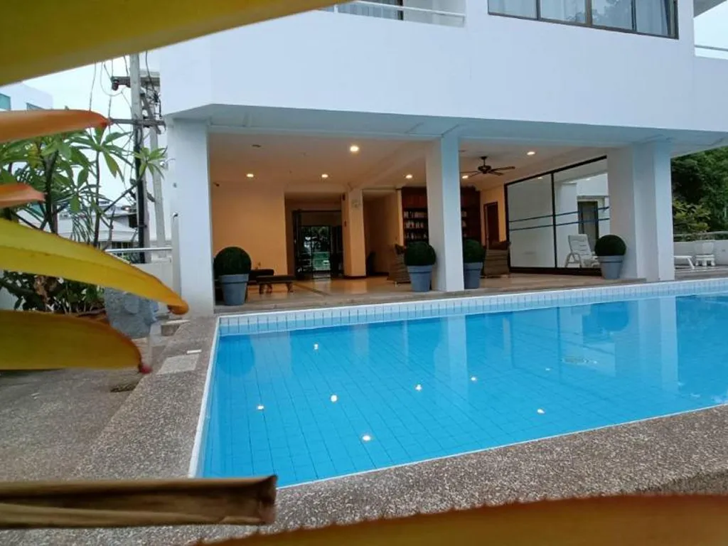 Poolside area connected to guest rooms