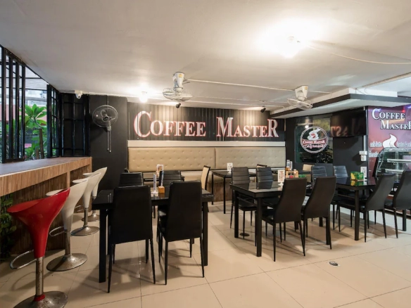 Shared common space inside boutique hotel