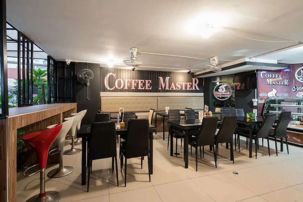 Shared common space inside boutique hotel