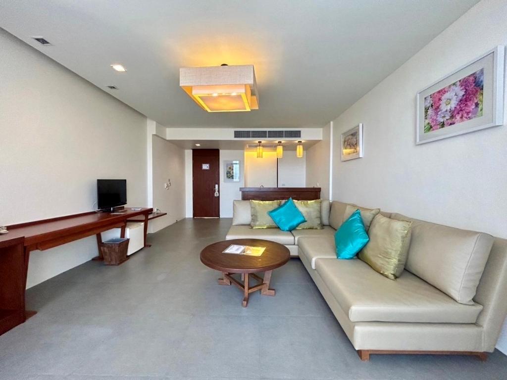 Lobby area of boutique hotel