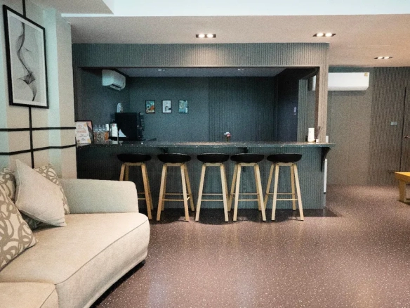 Hotel bar and social space for guests