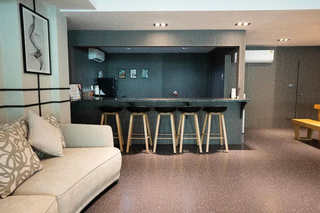 Hotel bar and social space for guests