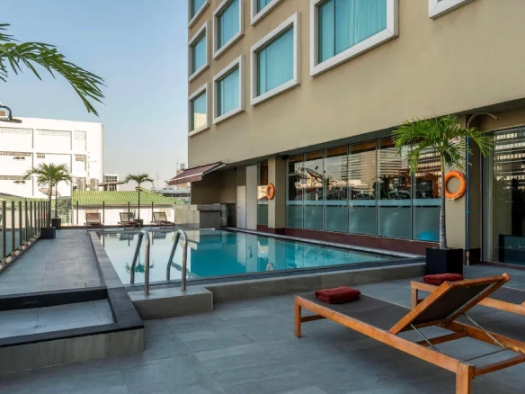 Direct pool access increasing guest convenience