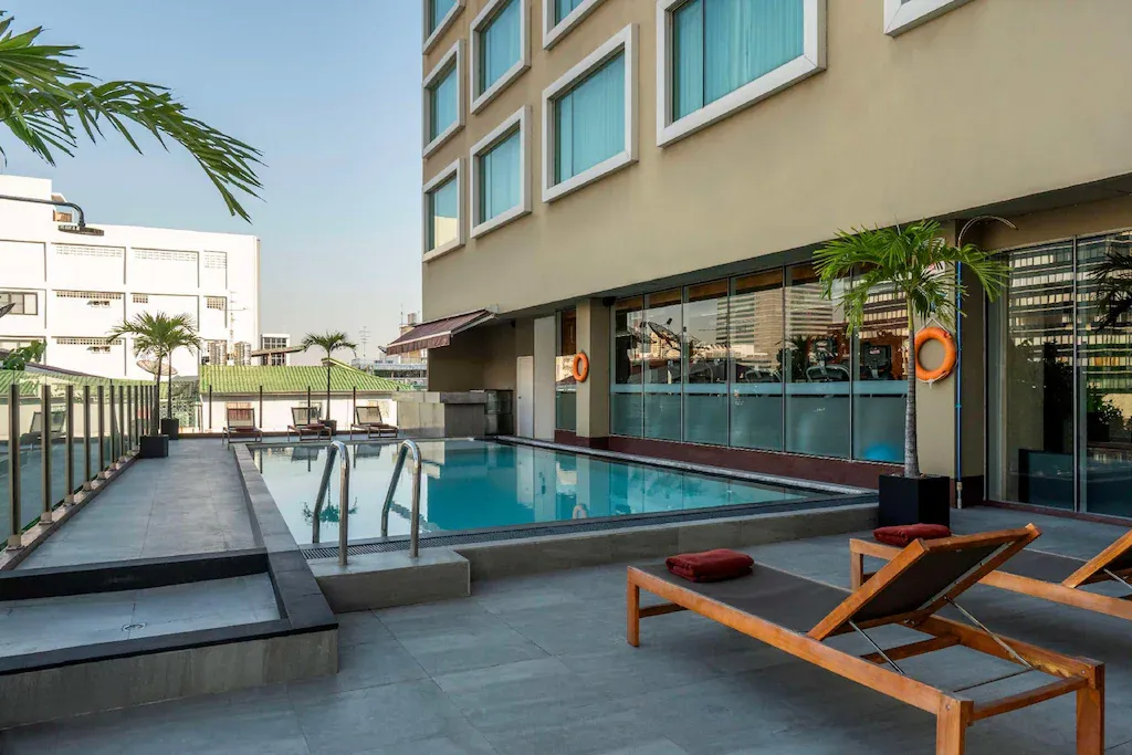 Direct pool access increasing guest convenience