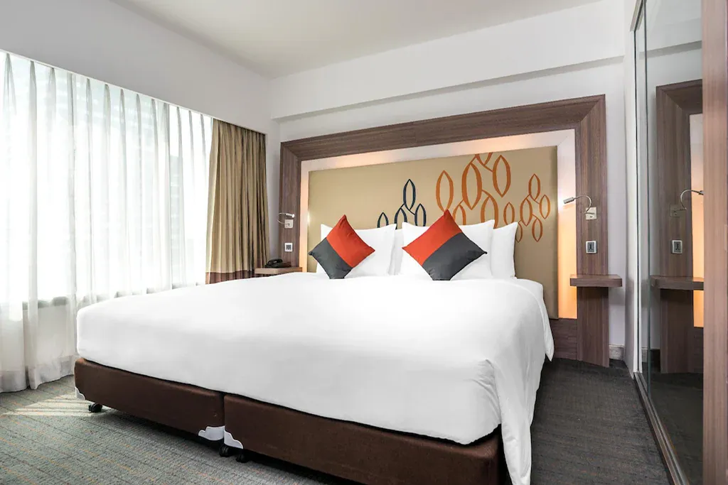 Deluxe hotel room with modern interior