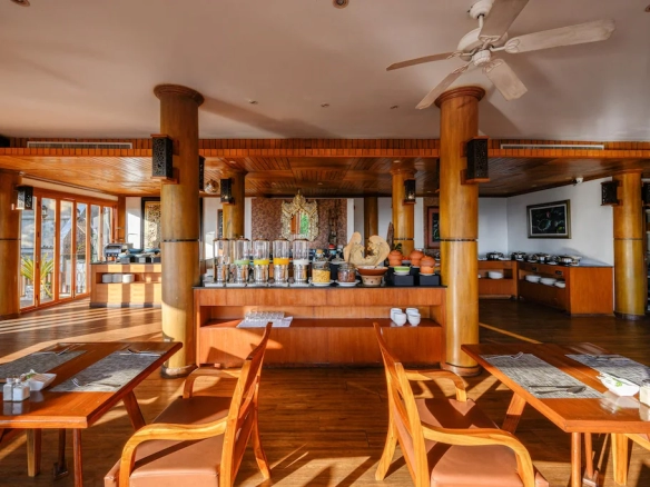 Dining area in boutique hotel