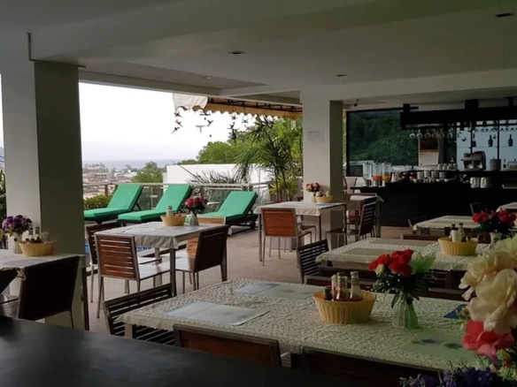 Indoor restaurant dining area