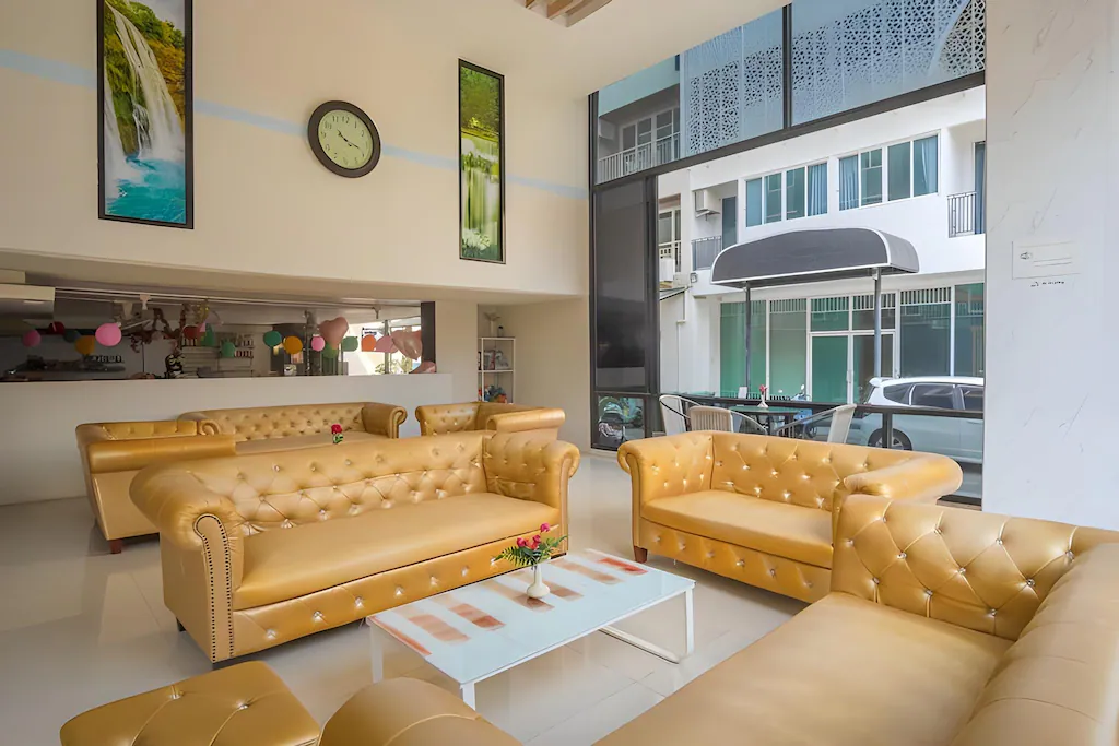 Stylish dining area with decorative interior