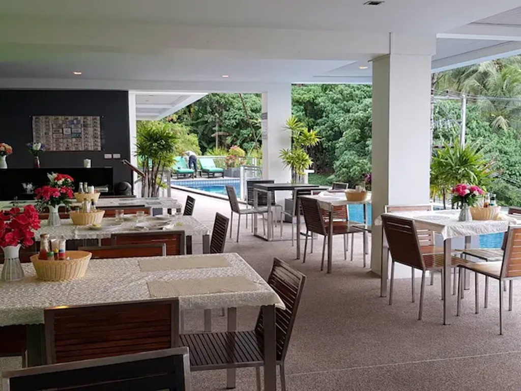 Open-air dining area