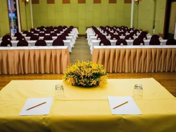 Restaurant service counter and buffet area