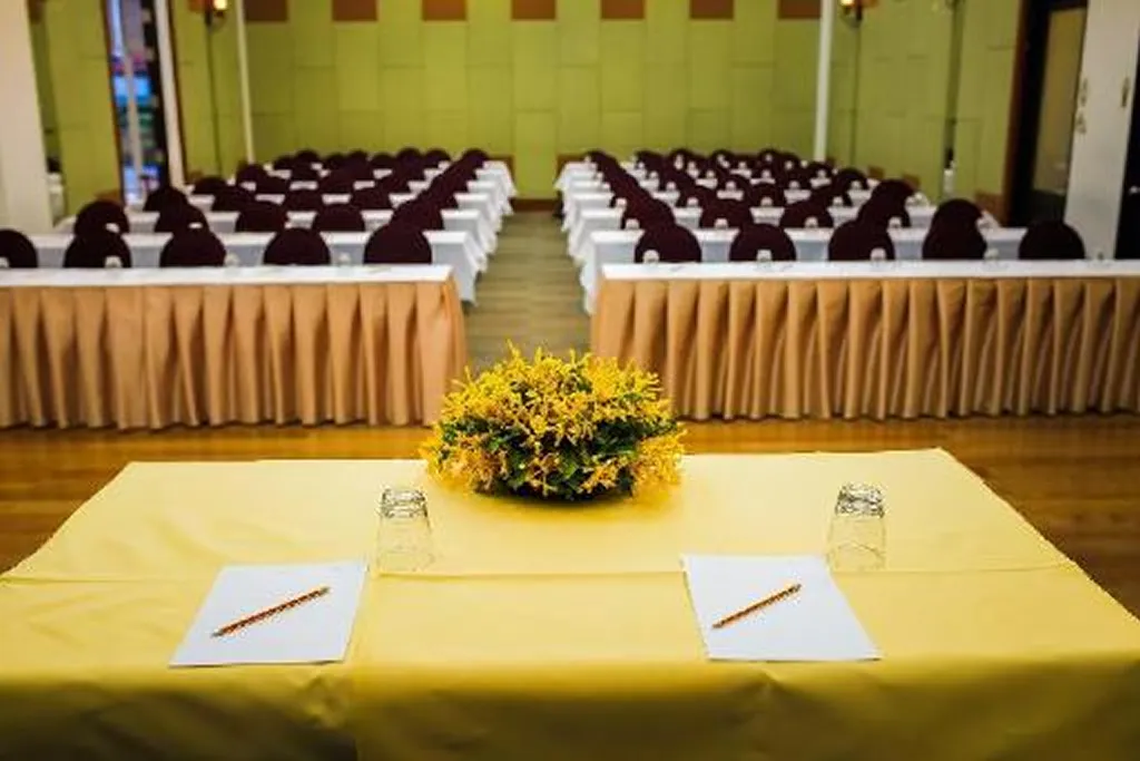 Restaurant service counter and buffet area