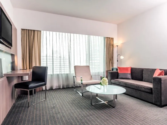 Hotel room with living area for comfort