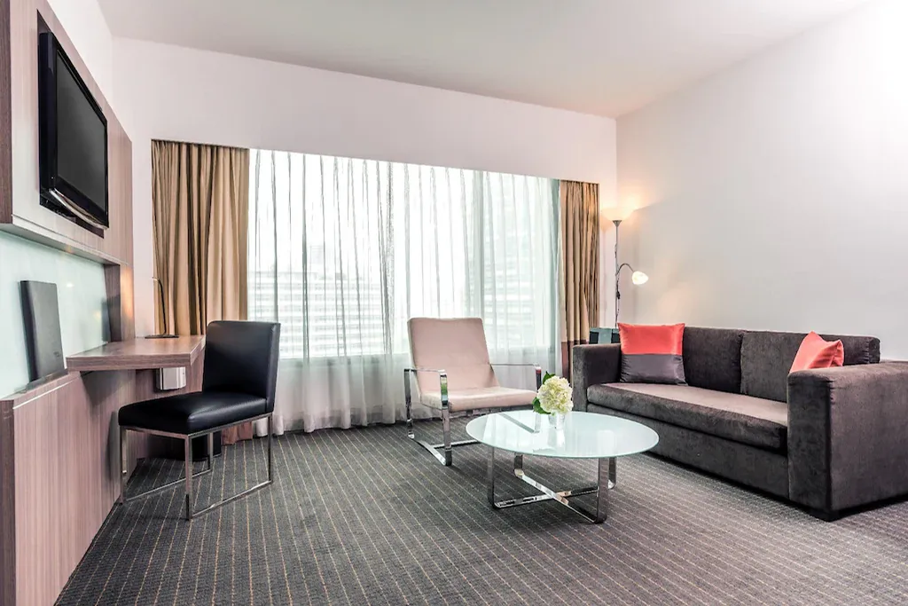 Hotel room with living area for comfort