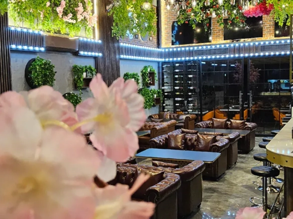 Restaurant ambience with wine display at boutique hotel North Pattaya