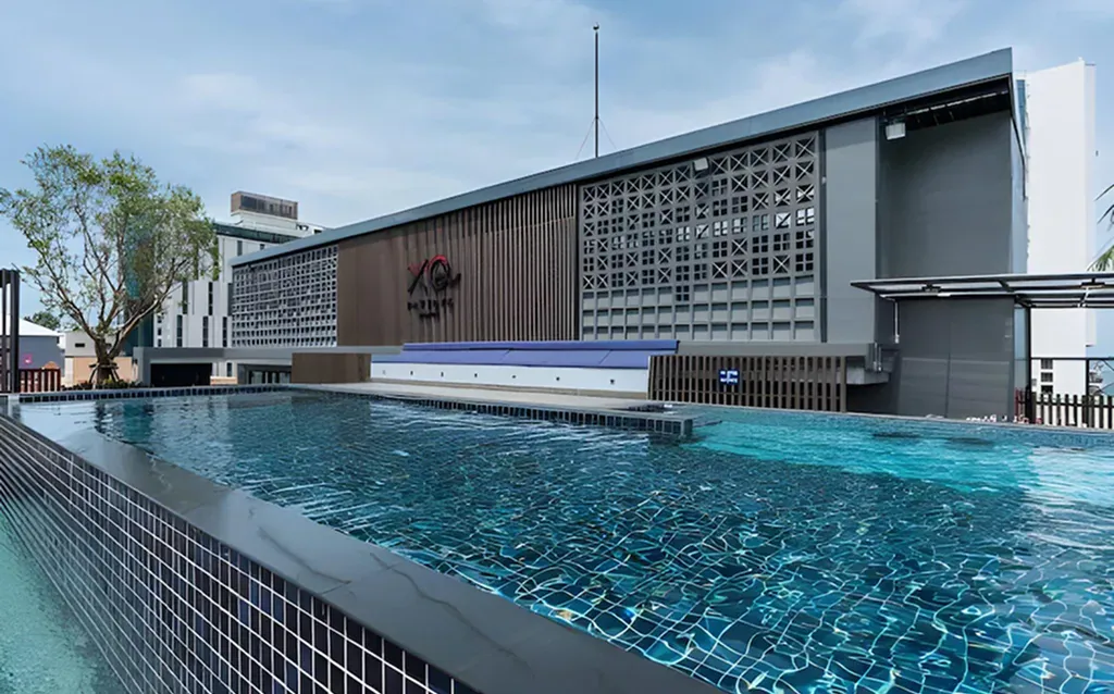 Infinity pool rooftop at boutique hotel North Pattaya