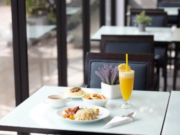 Hotel bar and lounge during evening operations