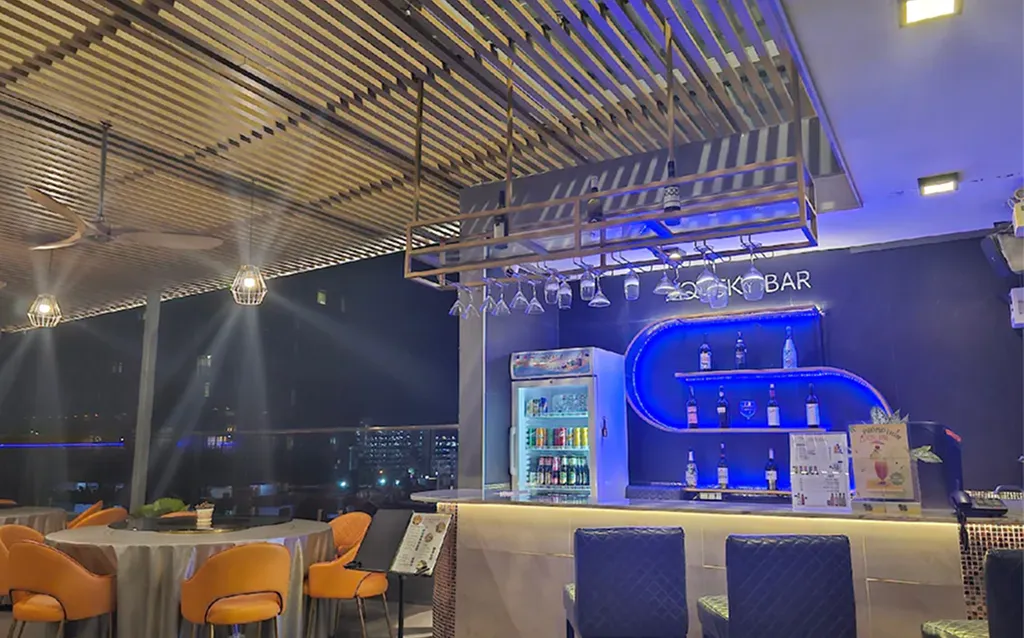 Rooftop bar with city view at boutique hotel North Pattaya