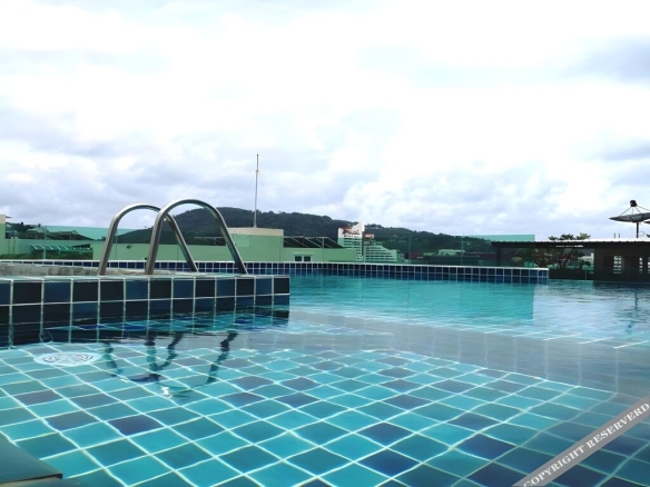 Nighttime bar and entertainment area