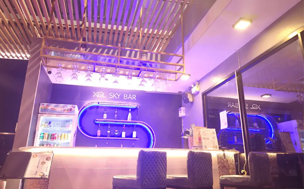 Rooftop bar night ambience at boutique hotel North Pattaya