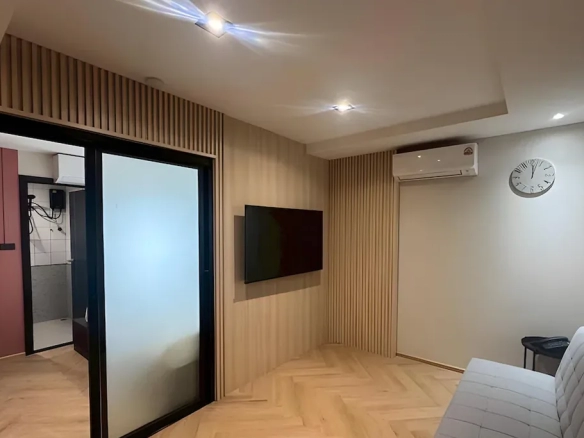 Hotel public space during evening hours