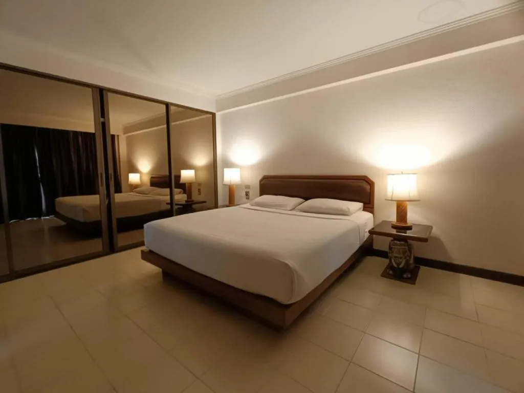 Hotel bedroom night ambience