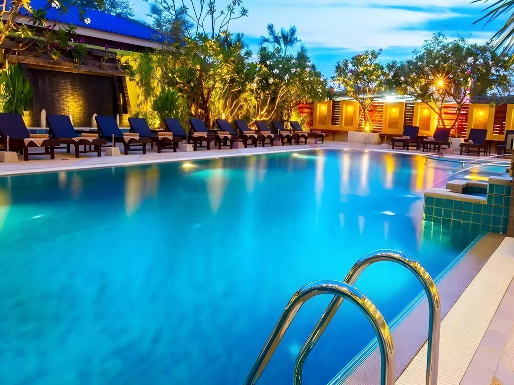 Swimming pool close up at The Ninth Pattaya Hotel Pattaya