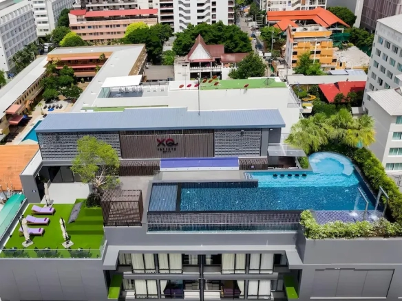 Aerial view of boutique hotel in North Pattaya