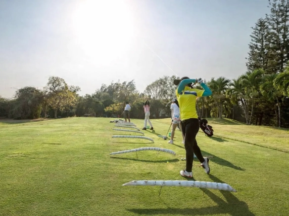 Golf driving range facility in Chiang Mai resort