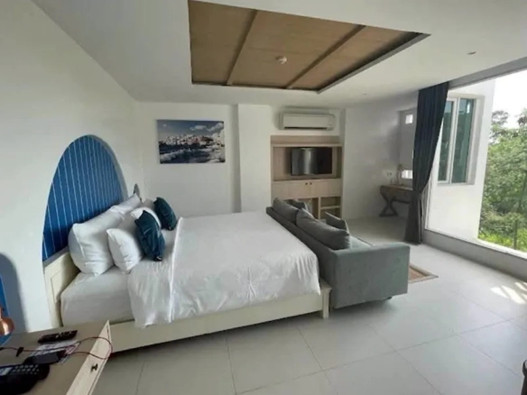 Hotel suite living area for extended stay guests