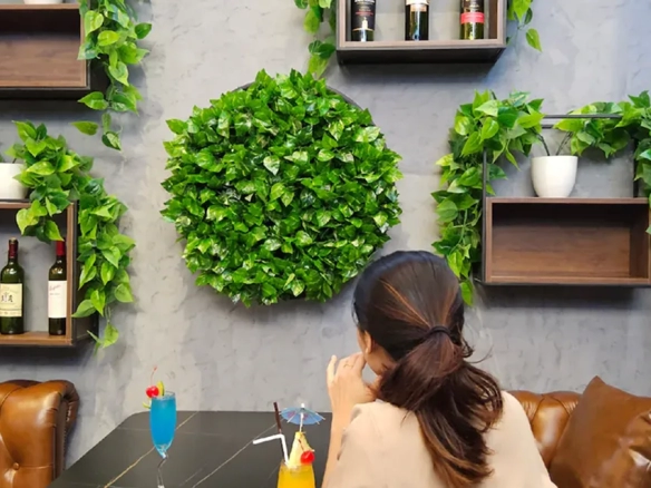 Boutique hotel lounge bar interior in North Pattaya