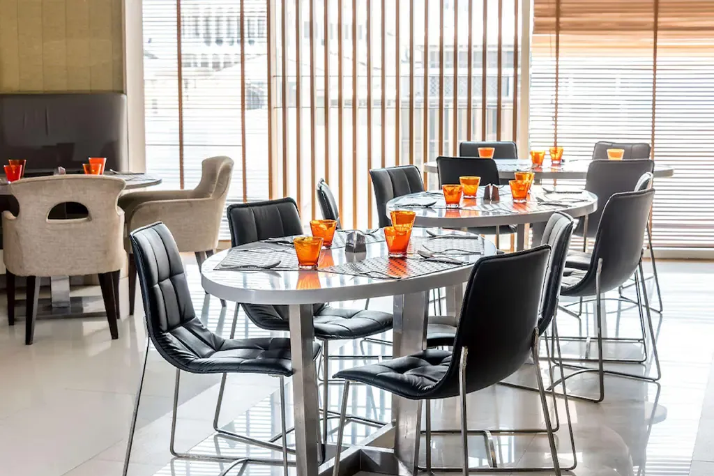 Hotel restaurant dining area for daily guest services