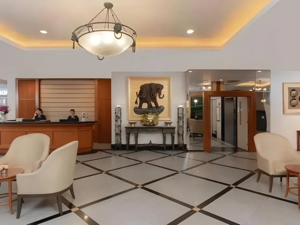 Hotel building signage and frontage in Pratunam Bangkok