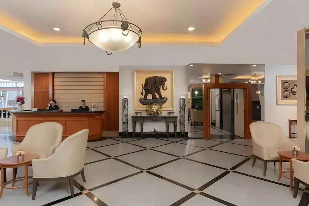 Hotel building signage and frontage in Pratunam Bangkok