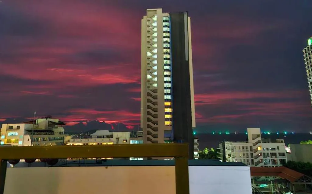 North Pattaya city skyline at night